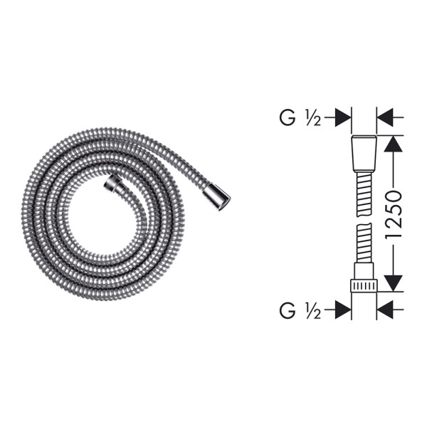 Шланг для душа Hansgrohe Isiflex B 1250 мм (28272000)