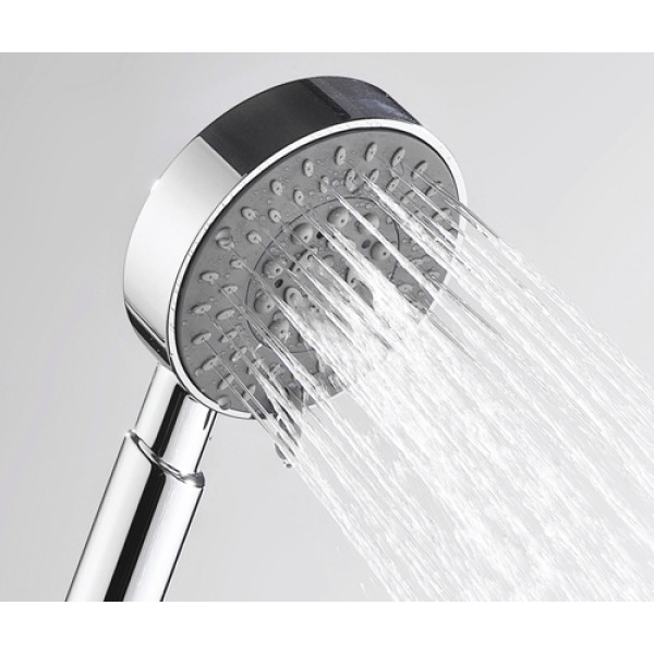 Душевая лейка WasserKRAFT 5-функциональная, ABS-пластик, хром (A036)