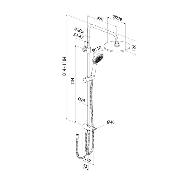 Душевая гарнитура Iddis Zodiac X хром глянцевый (ZDX3F0Ci76)