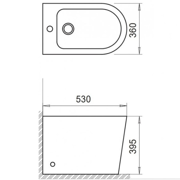 Биде напольное BelBagno Flay-R (BB1003B)