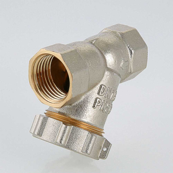 Фильтр косой 3/4" ВВ с заглушкой Valtec никель (VT.193.N.05) Фильтр косой 3/4" ВВ с заглушкой Valtec никель (VT.193.N.05)