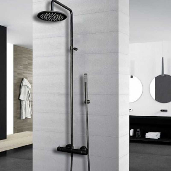 Душевая система Paffoni Birillo Fix черный (ZCOL684LIQNO)