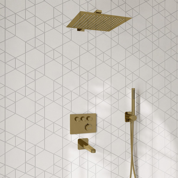 Смеситель для ванны и душа встраиваемый Thermo WasserKRAFT глянцевое золото (A7158.183.261.280.197.281.187 Thermo ) Смеситель для ванны и душа встраиваемый Thermo WasserKRAFT глянцевое золото (A7158.183.261.280.197.281.187 Thermo )