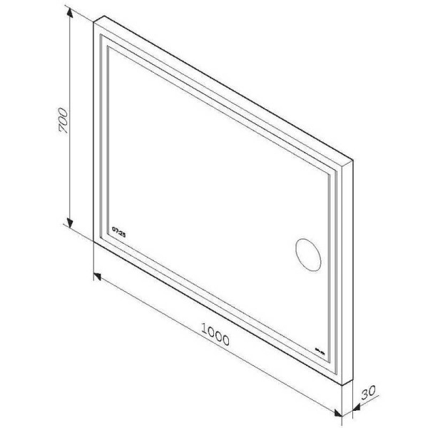 Зеркало с подсветкой AM.PM Gem 100 (M91AMOX1003WG)
