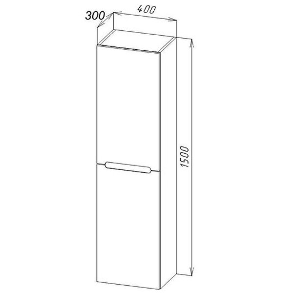 Пенал подвесной BelBagno Etna Rovere Bianco (ETNA-150-2A-SC-WO-P-R)