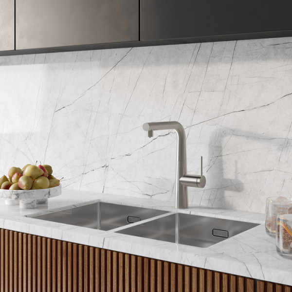 Смеситель для кухни Iddis Pure с каналом для фильтрованной воды, с выдвижным изливом хром (PURBNPFi05) Смеситель для кухни Iddis Pure с каналом для фильтрованной воды, с выдвижным изливом хром (PURBNPFi05)