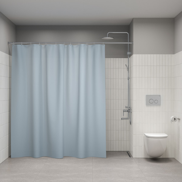 Шторка для ванн текстильная Iddis Base 240x200 голубая (BL06P24i11)