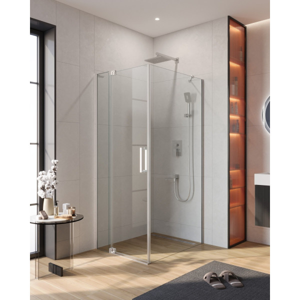 Душевой уголок Cezares Slider 70x100x195 стекло прозрачное, профиль хром (SLIDER-AH-1-100-70/80-C-Cr)