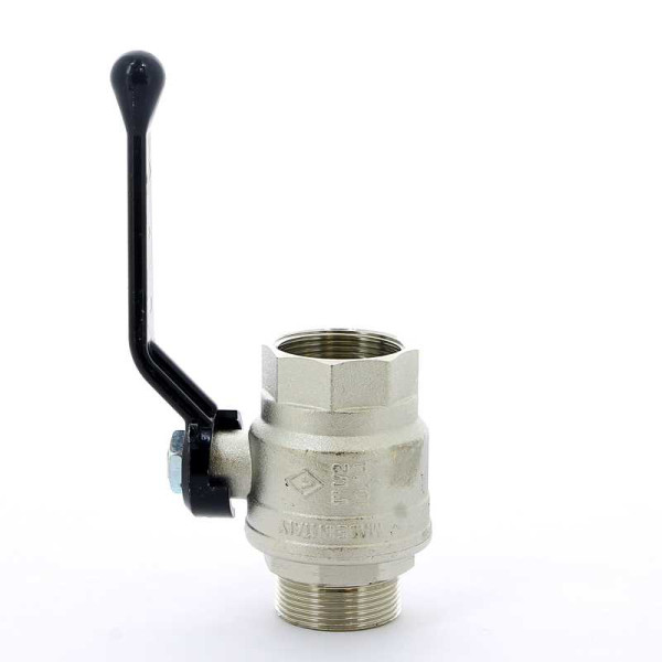 Кран Bugatti 1 1/2" ВН шаровый New Jersey 915 (черная ручка) (09150007)