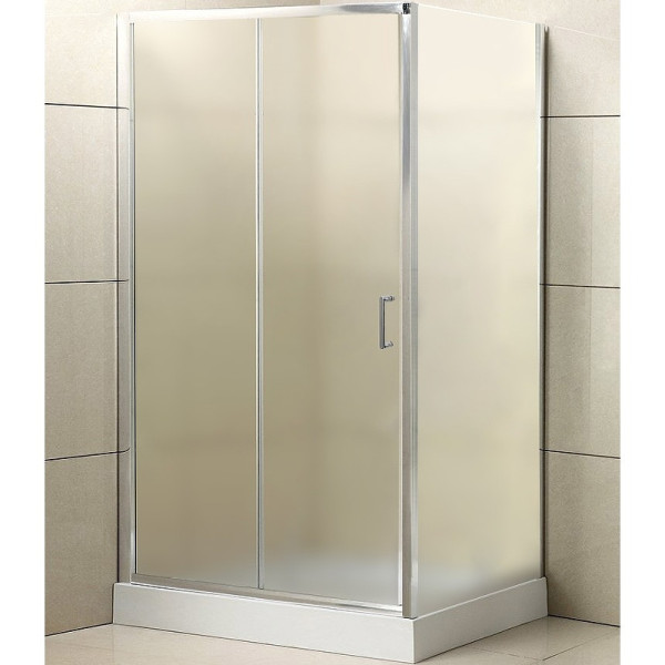 Душевой уголок BelBagno Uno-195 100x80x195 стекло рифленое, профиль хром (UNO-195-AH-1-10/80-P-Cr)