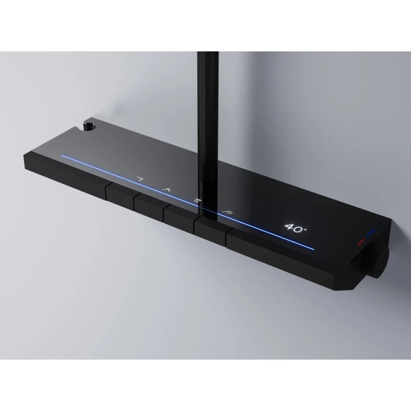 Душевая система термостатическая на четыре режима Rea Pedro Black mat (REA-P0897)