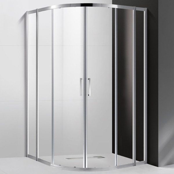 Душевой уголок Cezares Molveno 130x130x195 стекло прозрачное, профиль хром (MOLVENO-R-22-100+30-C-Cr-IV)