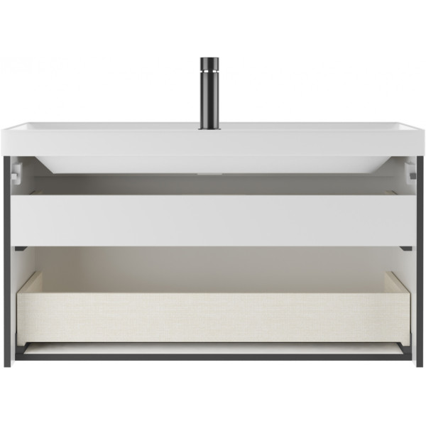 Тумба подвесная под умывальник Bazis 100 Graffo графит матовый В2 Домино (DGr2404T) Тумба подвесная под умывальник Bazis 100 Graffo графит матовый В2 Домино (DGr2404T)