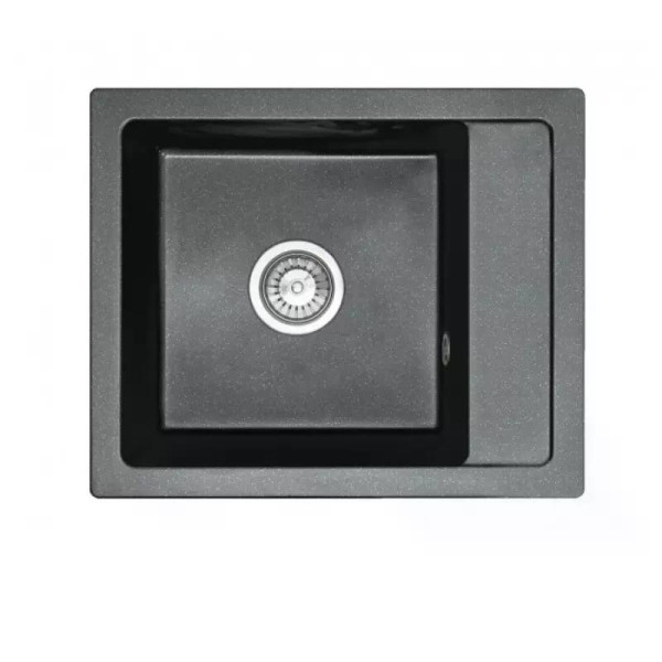 Мойка для кухни Rea rino black Nakrapiany гранит 52x49x21 черная с вкраплением (ZLE-00104)
