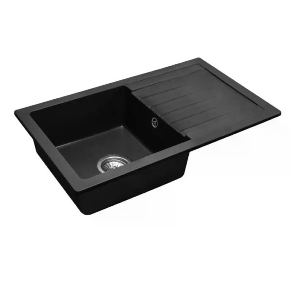 Мойка для кухни Rea dag black гранит 75x43,5x15 черная (ZLE-00111)