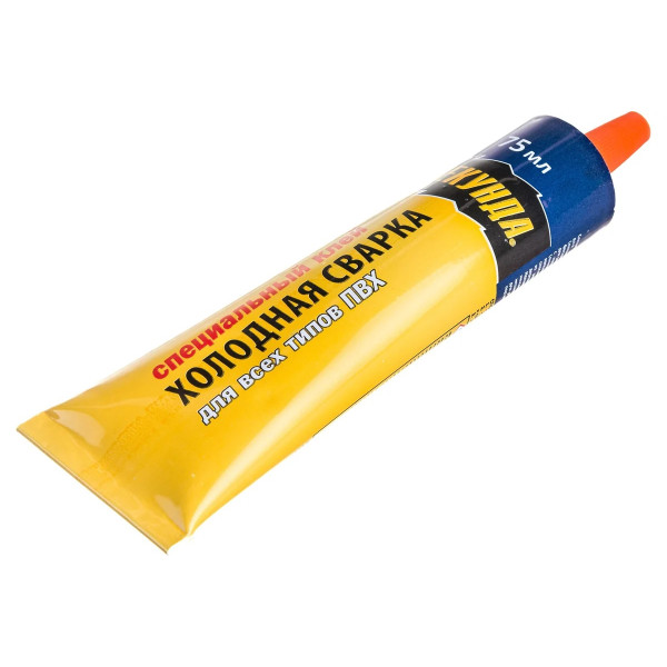 Клей Холодная сварка для линолеума и всех типов ПВХ Секунда 75 мл. (прозрачный) (403-203)