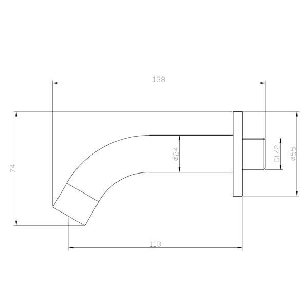 Излив Esko черный (SP11 black) Излив Esko черный (SP11 black)