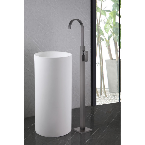 Смеситель напольный Abber Wasserfall никель (AF8640NG)