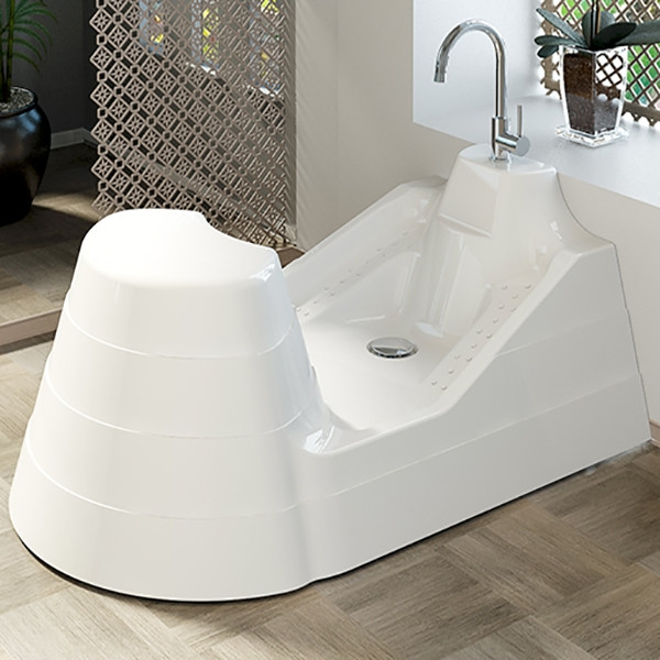 Ванна акриловая Радомир Вуду 120*80 с каркасом, со сливом-переливом, с фротнальной панелью (1-01-0-0-1-165)