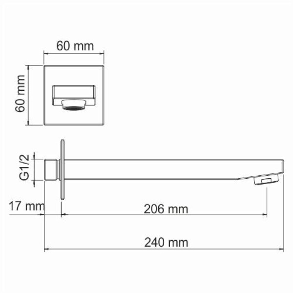 Излив WasserKRAFT бронза светлая (A107)