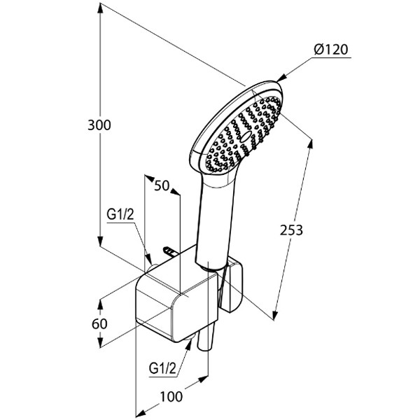 Душевой гарнитур Kludi Freshline хром (6787005-00)