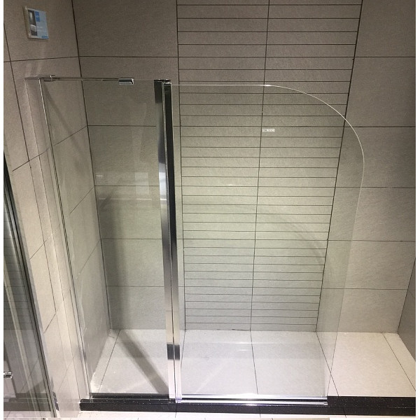 Шторка душевая на ванну BandHours EKO 120 120х140 стекло прозрачное, профиль хром