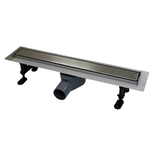 Душевой лоток горизонтальный Azario с решеткой 700 360 гр с выходом 50мм Ceramic хром