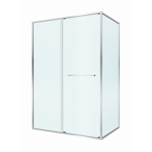 Душевой уголок Cezares Lux 140x80x195 стекло прозрачное, профиль хром (LUX-AH-FS-11-140/80-C-CR)