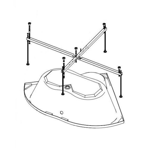 Каркас Triton усиленный для угловой ванны 1200-1300 мм универсальный, 5 опор
