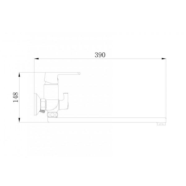 Смеситель для ванны и душа Osgard Amungen хром (82223)