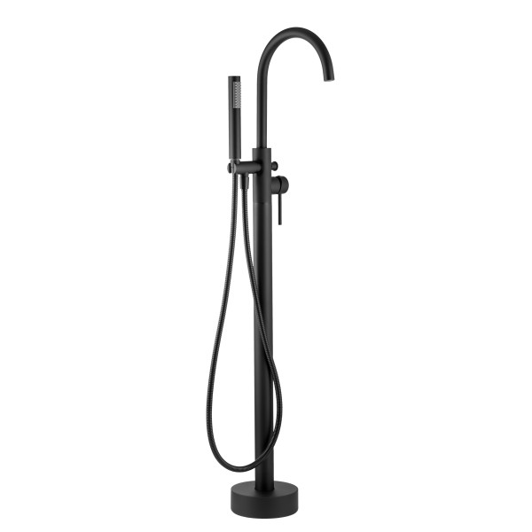 Смеситель напольный Swedbe Spira черный (4000B) Смеситель напольный Swedbe Spira черный (4000B)