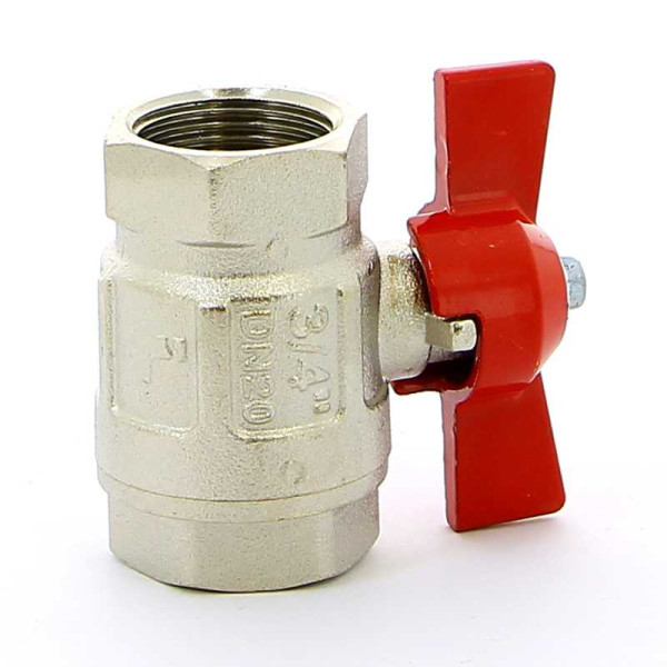 Кран Itap 3/4" ВВ шаровый Ideal (красная бабочка) (0920034)