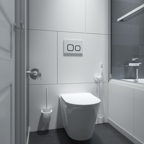 Клавиша смывная Iddis 004 Unifix белая  (UNI04WBi77)