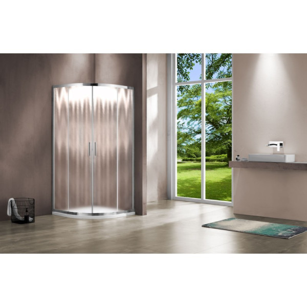 Душевой уголок Vincea Garda VSQ-1G 800х800х1900 стекло шиншилла, профиль хром (VSQ-1G800CH)