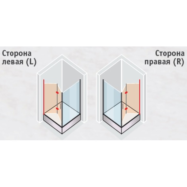 Душевой уголок Vegas Glass 90х90 GPS-Fis 90х90 07 R06 стекло жасмин