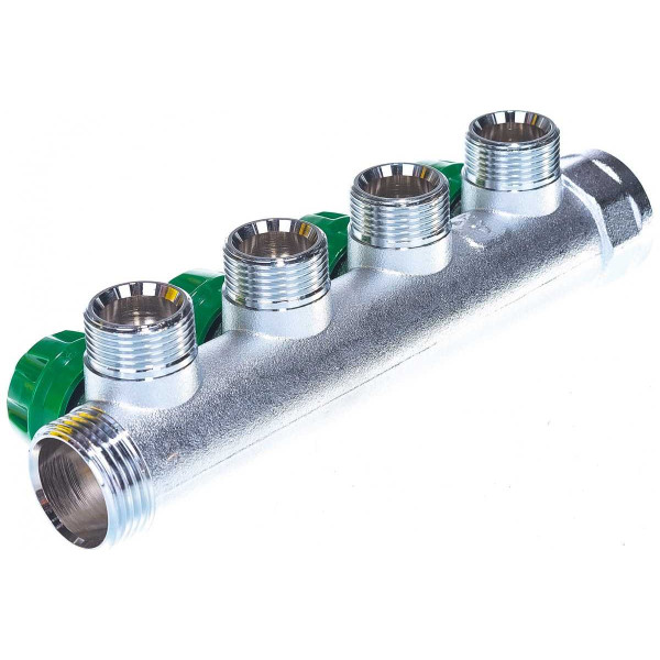 Коллектор 4 отвода регулируемый 1"x3/4"(18)EK Stout (хром) (SMB-6850-013404) Коллектор 4 отвода регулируемый 1"x3/4"(18)EK Stout (хром) (SMB-6850-013404)