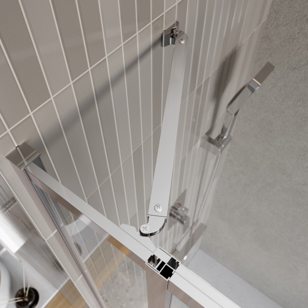 Душевой уголок BelBagno Luce 150x120x195 стекло прозрачное, профиль хром (LUCE-AH-22-150/120-C-Cr)