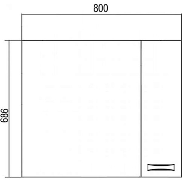 Зеркало Aquaton Диор 80 правое (1A168002DR01R)