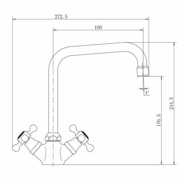 Смеситель для кухни Fashun хром (A4019) Смеситель для кухни Fashun хром (A4019)
