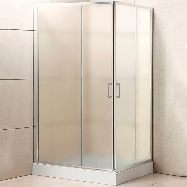 Душевой уголок BelBagno Uno-195 120x80x195 стекло рифленое, профиль хром (UNO-195-AH-2-120/80-P-Cr)