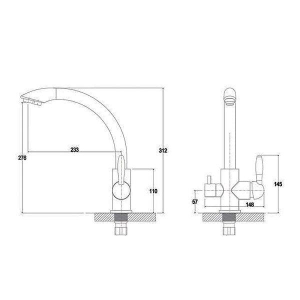 Смеситель для кухни G.lauf белый (GOP18-A093KW)
