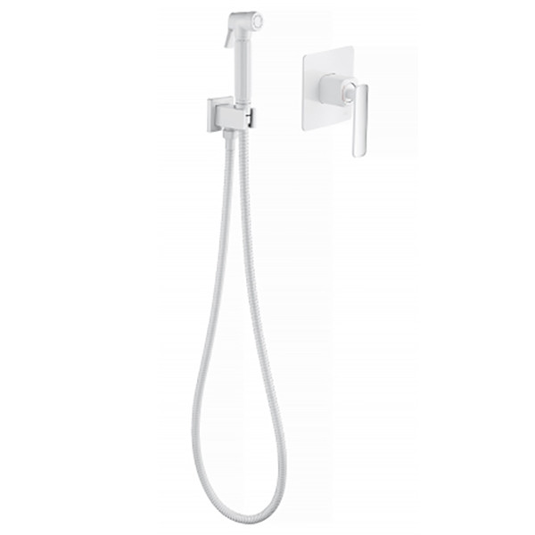 Смеситель с гигиеническим душем Timo Torne белый, встраиваемый (4389/00-16SM)