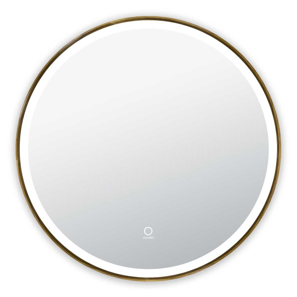 Зеркало Azario D800 сенсорный выключатель с функцией диммера, в алюминиевой раме, цвет дерево (AZ-Z-261CS)