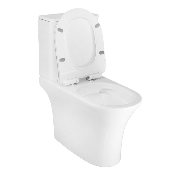 Унитаз напольный Azario Унитаз с сиденьем с микролифтом белый (AZ-2311)