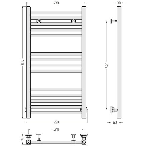 Полотенцесушитель водяной Сунержа Модус 800x400 матовый белый (30-0250-8040) Полотенцесушитель водяной Сунержа Модус 800x400 матовый белый (30-0250-8040)