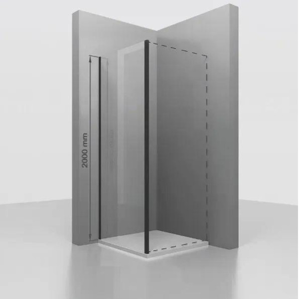 Душевое ограждение RGW Z-050-3-B 800xx2000 стекло матовое, профиль черный (352205308-24)