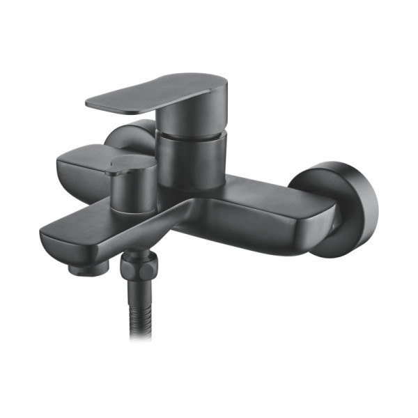 Смеситель для ванны и душа Ledeme с душевым гарнитуром, черный (L73218B) Смеситель для ванны и душа Ledeme с душевым гарнитуром, черный (L73218B)