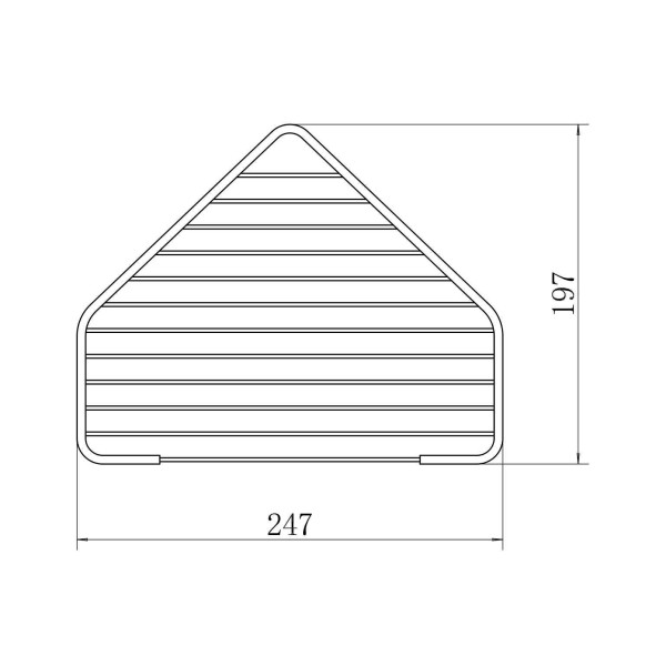 Полка Fashun двухсекц. подвесная для ванной комн. SUS201 хром (A335-1)
