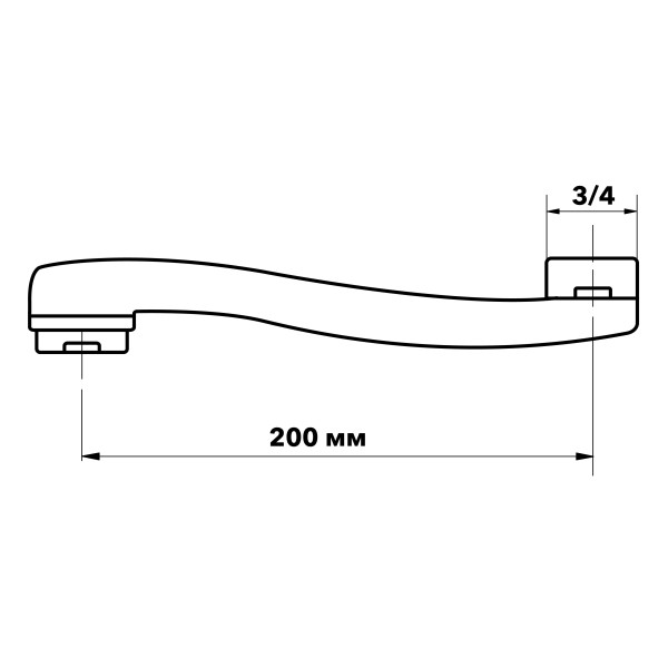 Излив изогнутый Esko 200 мм (ESPW200L)