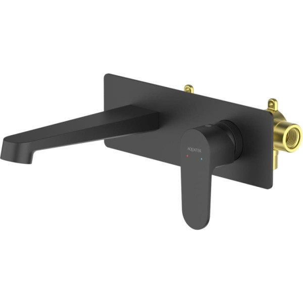 Смеситель для раковины Aquatek Оберон черный матовый (AQ1213MB)